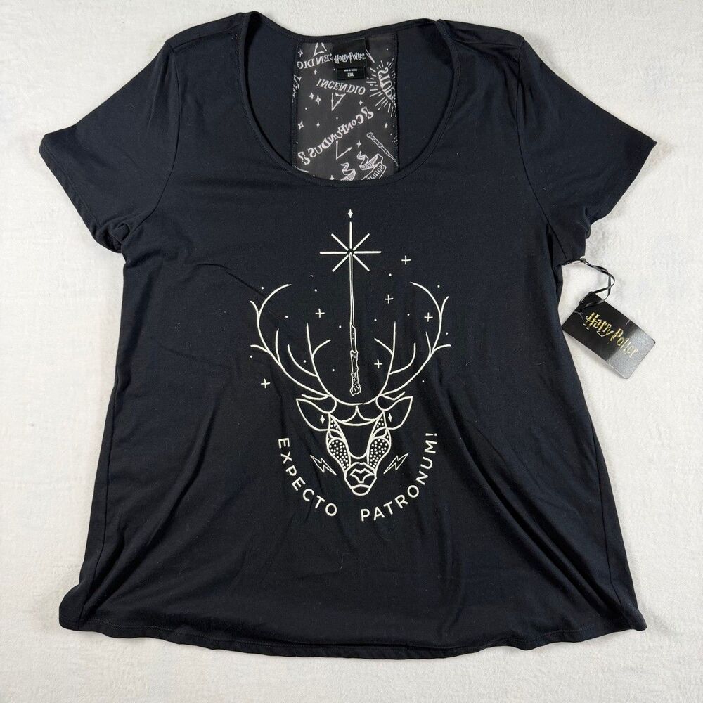 Harry Potter Expecto Patronum Stag T-Shirt Black 2XL NWT
